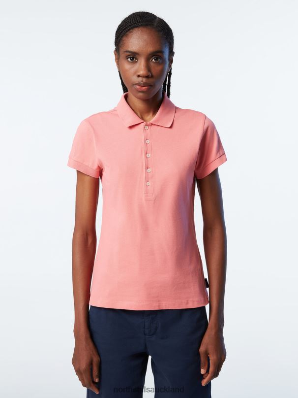 POLO SHIRT WITH LONG PLACKET Tea rose Clothing Women X20HV547 North Sails