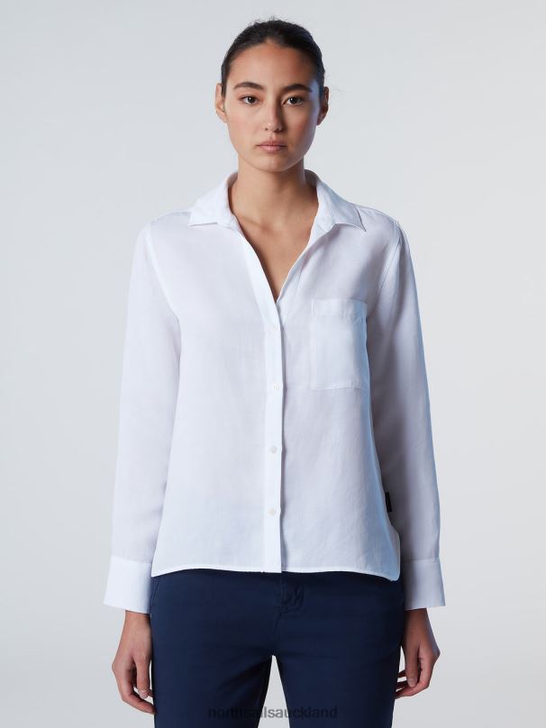 LINEN AND TENCEL BLOUSE White Clothing Women X20HV579 North Sails