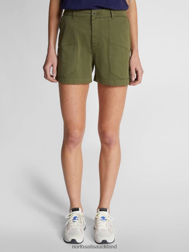 GABARDINE CARGO SHORTS Olive green Clothing Women X20HV1514 North Sails