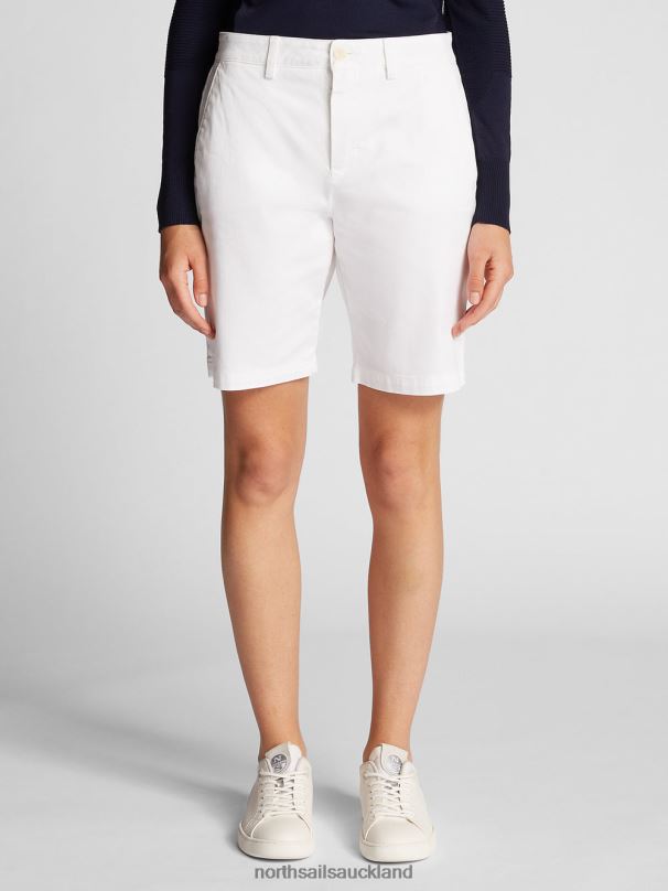 GABARDINE CHINO SHORTS White Clothing Women X20HV1450 North Sails