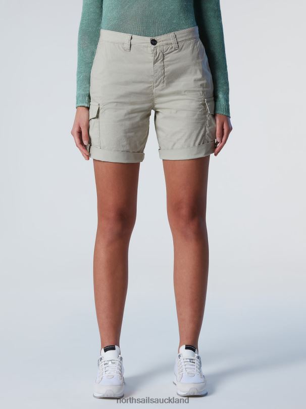 ORGANIC COTTON CARGO SHORTS Agate grey Clothing Women X20HV627 North Sails