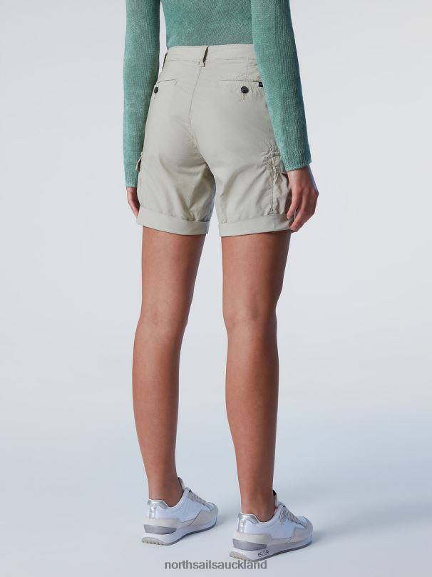 ORGANIC COTTON CARGO SHORTS Agate grey Clothing Women X20HV627 North Sails