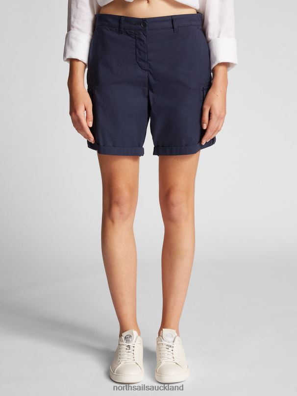 POPLIN CARGO SHORTS Midnight blue Clothing Women X20HV1509 North Sails