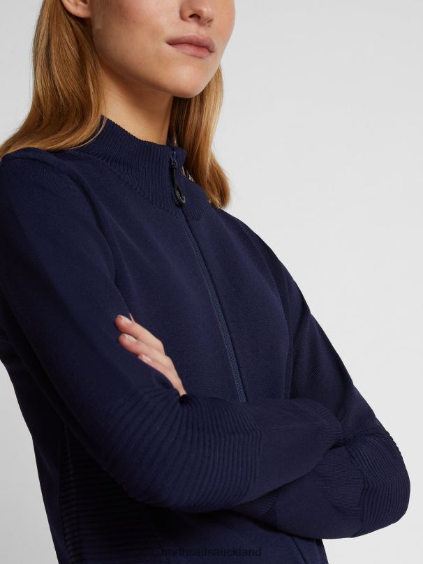 HIGH-NECK CARDIGAN Midnight blue Clothing Women X20HV1476 North Sails