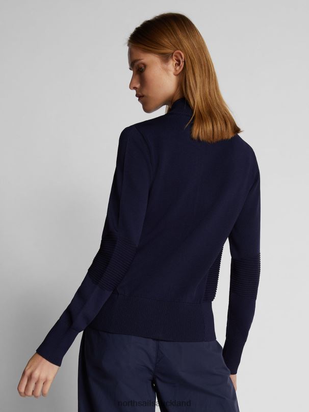 HIGH-NECK CARDIGAN Midnight blue Clothing Women X20HV1476 North Sails