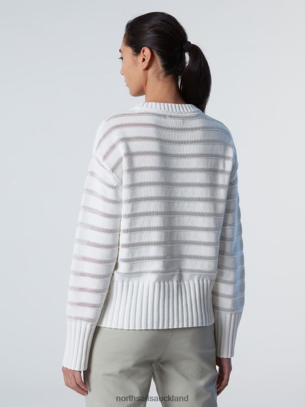 STRIPED CREW-NECK Alomond cream Clothing Women X20HV589 North Sails
