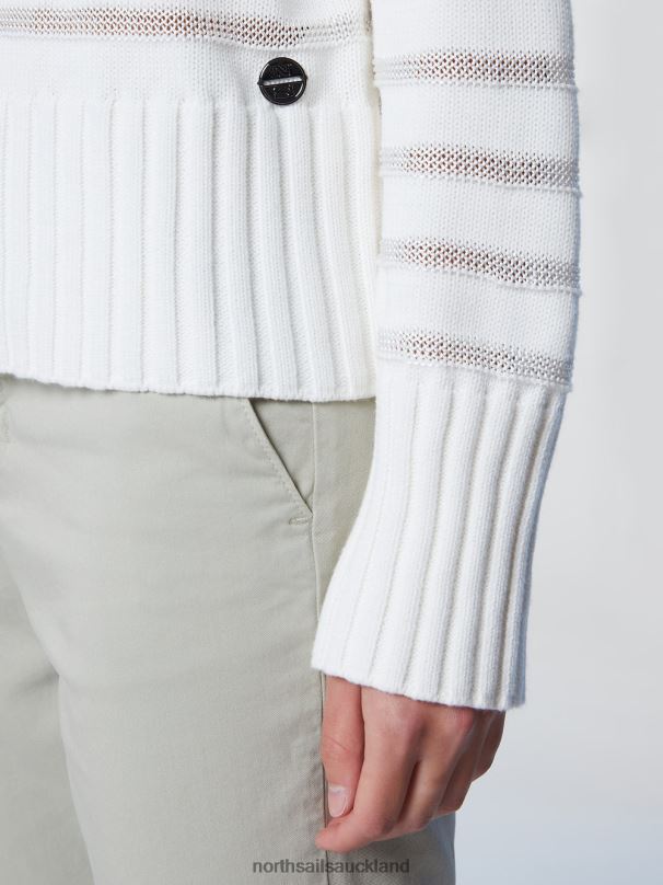 STRIPED CREW-NECK Alomond cream Clothing Women X20HV589 North Sails
