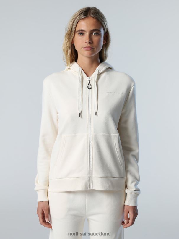 HOODIE WITH CHEST PRINT Alomond cream Clothing Women X20HV602 North Sails