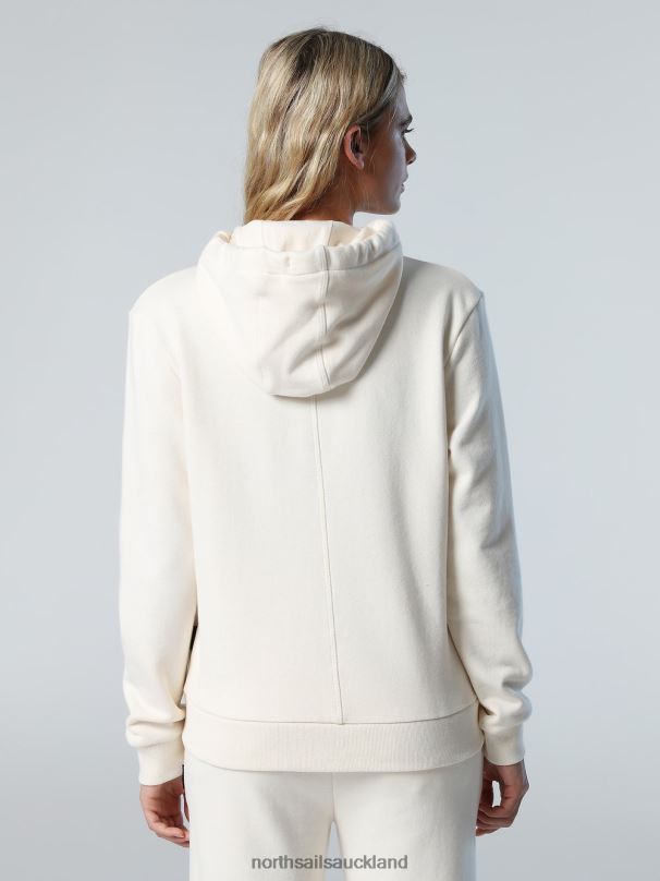 HOODIE WITH CHEST PRINT Alomond cream Clothing Women X20HV602 North Sails
