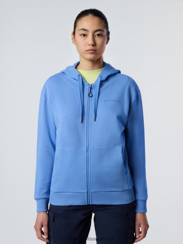 HOODIE WITH CHEST PRINT Cornflower blue Clothing Women X20HV605 North Sails