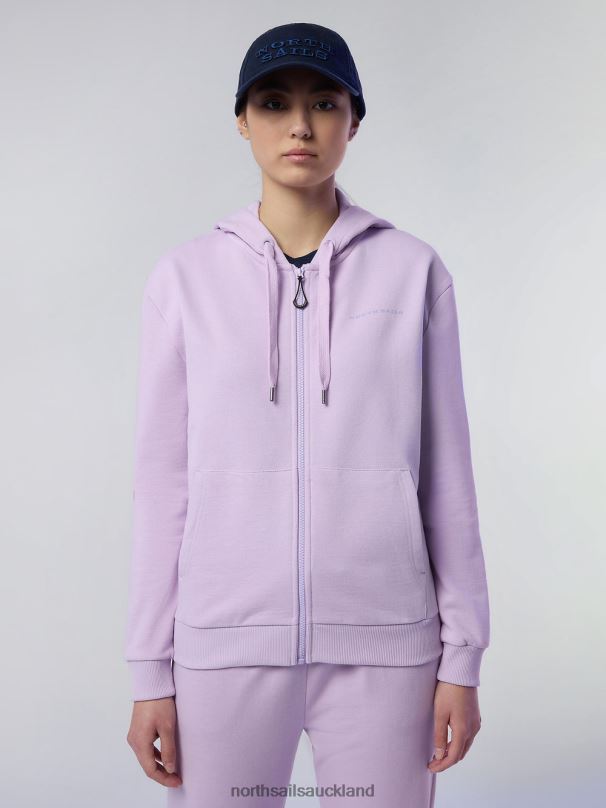 HOODIE WITH CHEST PRINT Lilac bloom Clothing Women X20HV604 North Sails