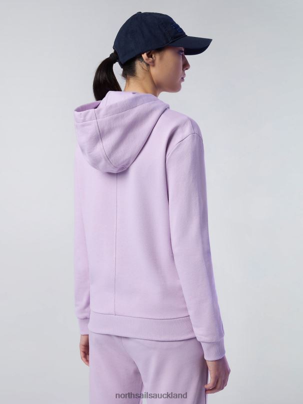 HOODIE WITH CHEST PRINT Lilac bloom Clothing Women X20HV604 North Sails