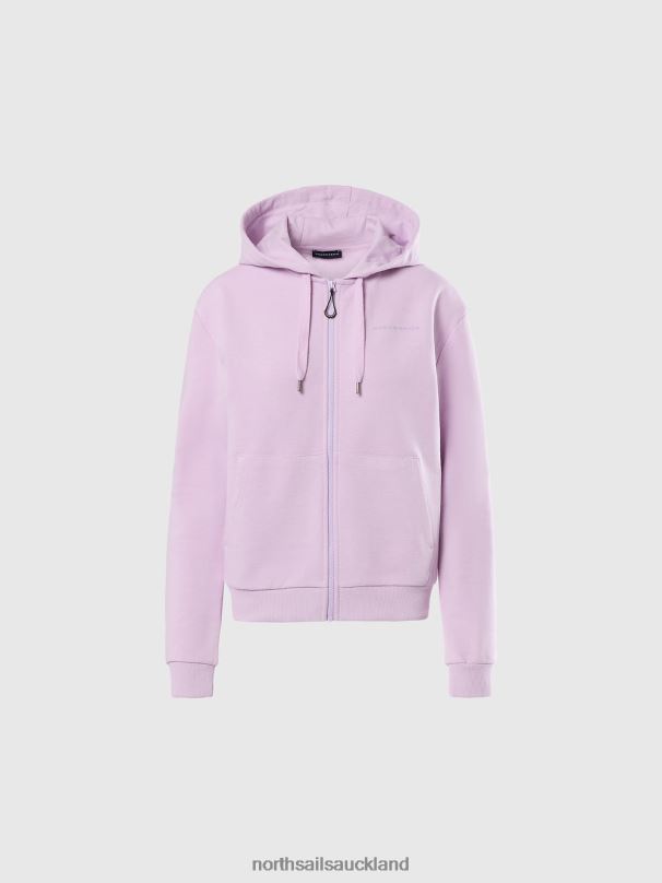 HOODIE WITH CHEST PRINT Lilac bloom Clothing Women X20HV604 North Sails