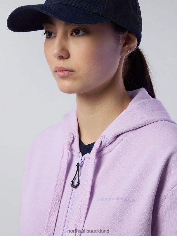 HOODIE WITH CHEST PRINT Lilac bloom Clothing Women X20HV604 North Sails