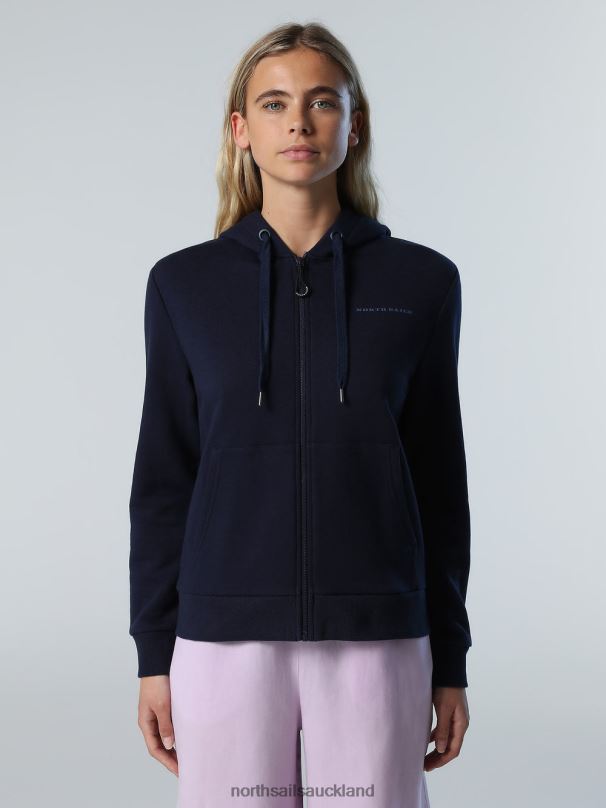 HOODIE WITH CHEST PRINT Navy blue Clothing Women X20HV603 North Sails