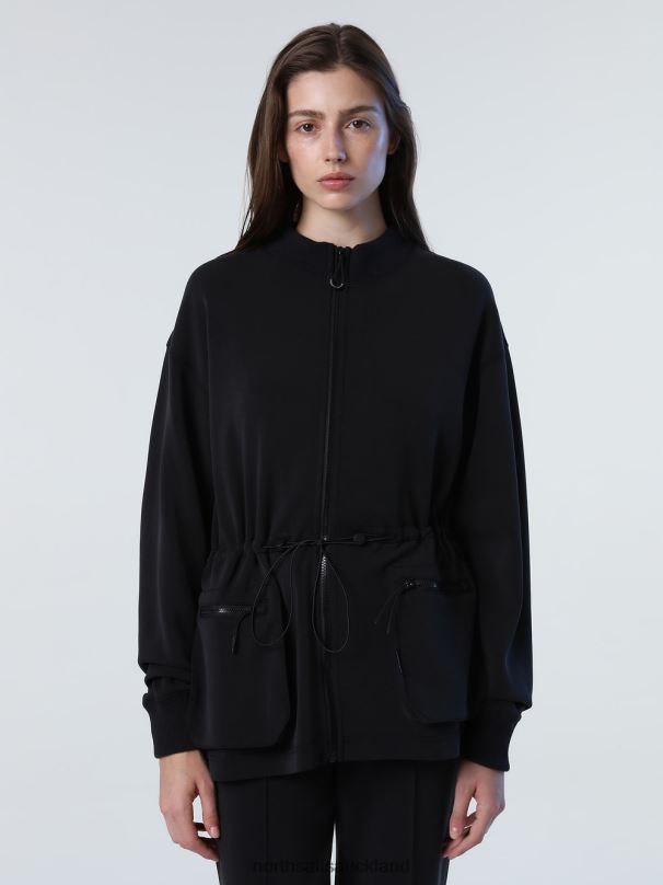 INTERLOCK ZIP-UP SWEATSHIRT Black Clothing Women X20HV1428 North Sails