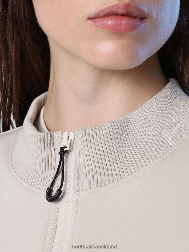 INTERLOCK ZIP-UP SWEATSHIRT Pumice stone Clothing Women X20HV1427 North Sails