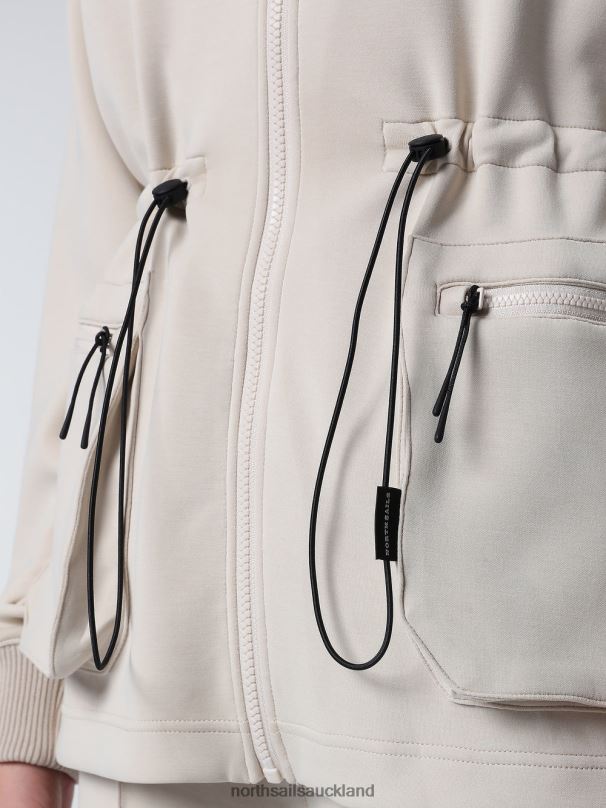 INTERLOCK ZIP-UP SWEATSHIRT Pumice stone Clothing Women X20HV1427 North Sails