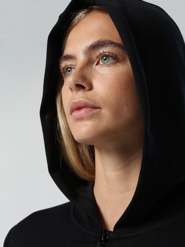 MODAL PEACHSKIN HOODIE Black Clothing Women X20HV600 North Sails