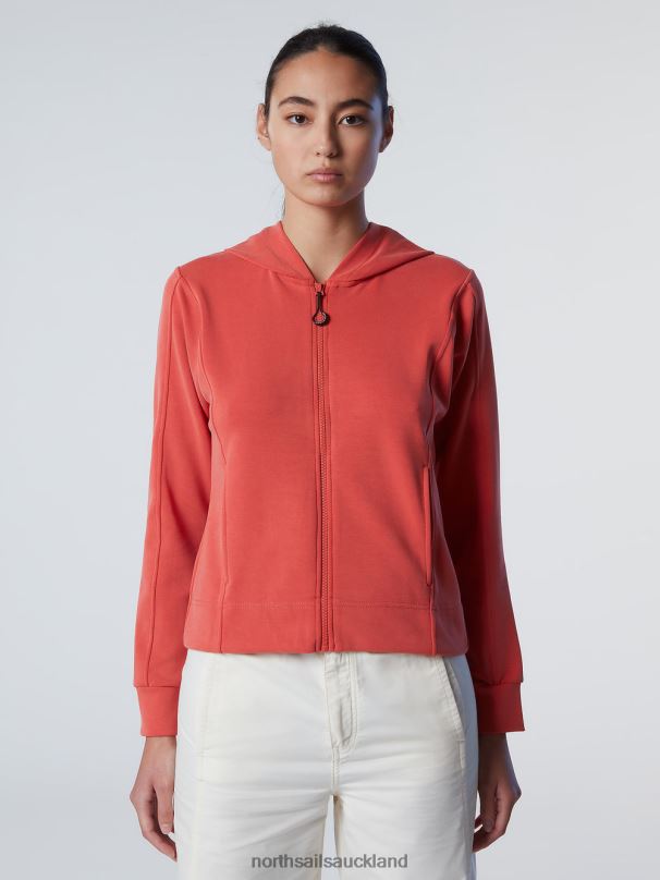 MODAL PEACHSKIN HOODIE Paprika Clothing Women X20HV599 North Sails