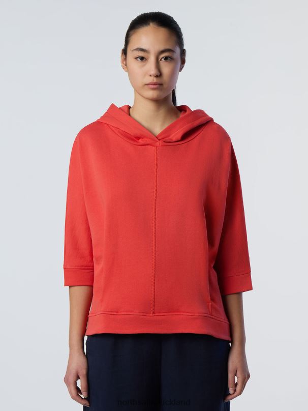 SHORT-SLEEVED HOODIE Paprika Clothing Women X20HV591 North Sails