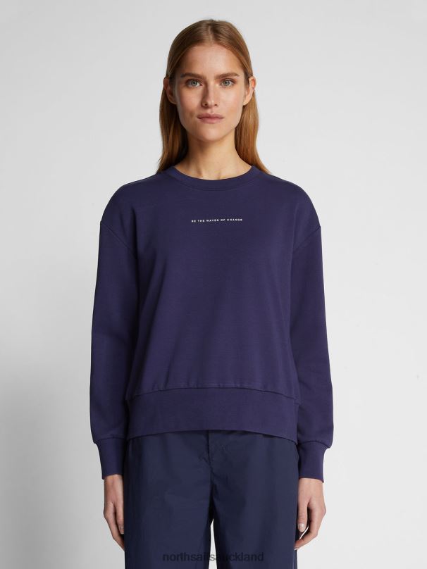 SWEATSHIRT WITH LETTERING Midnight blue Clothing Women X20HV1489 North Sails