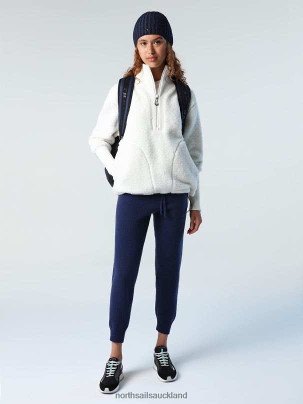 TURTLENECK SWEATSHIRT WITH HALF ZIP Marshmallow Clothing Women X20HV1416 North Sails