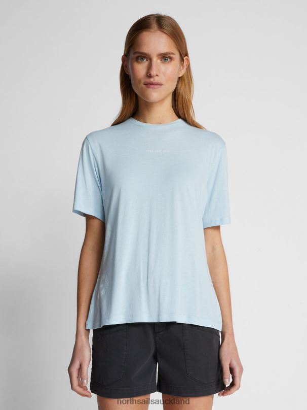 FREE THE SEA T-SHIRT Cool blue Clothing Women X20HV1466 North Sails