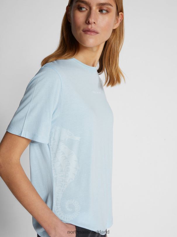FREE THE SEA T-SHIRT Cool blue Clothing Women X20HV1466 North Sails