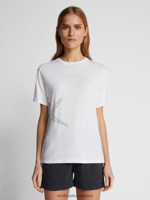 FREE THE SEA T-SHIRT White Clothing Women X20HV1467 North Sails