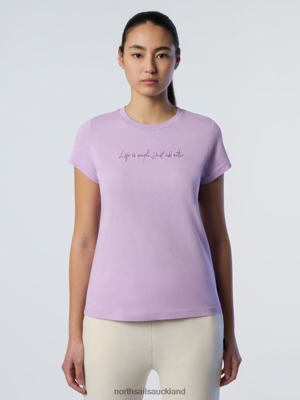 T-SHIRT WITH EMBROIDERY Lilac bloom Clothing Women X20HV559 North Sails