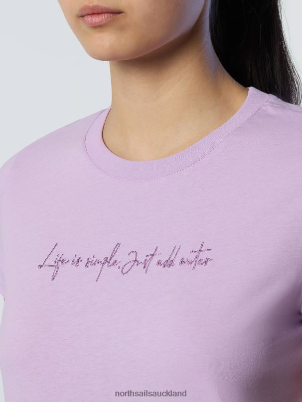 T-SHIRT WITH EMBROIDERY Lilac bloom Clothing Women X20HV559 North Sails