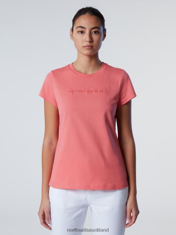 T-SHIRT WITH EMBROIDERY Tea rose Clothing Women X20HV558 North Sails