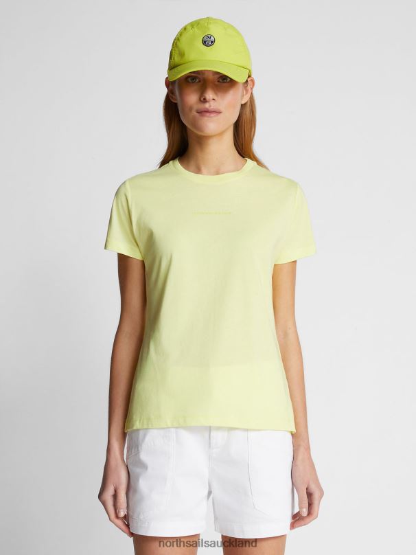 T-SHIRT WITH LETTERING Light sulphur Clothing Women X20HV1493 North Sails