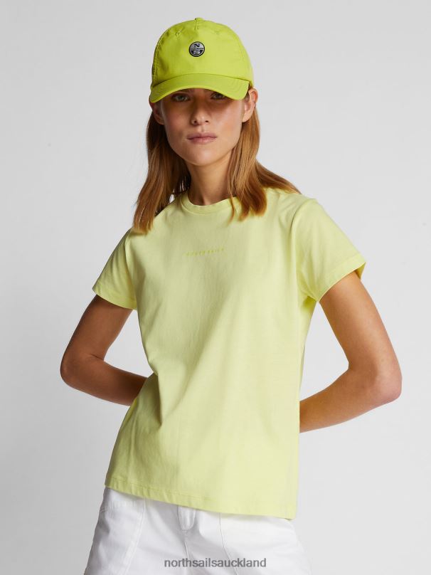 T-SHIRT WITH LETTERING Light sulphur Clothing Women X20HV1493 North Sails