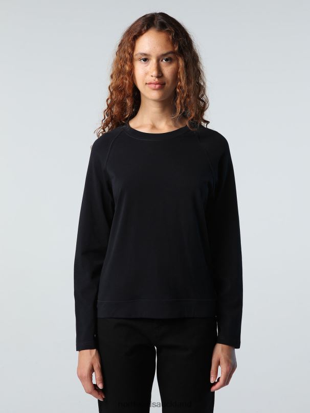 T-SHIRT WITH RAGLAN SLEEVES Black Clothing Women X20HV1413 North Sails