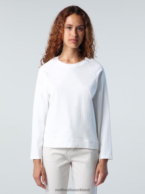 T-SHIRT WITH RAGLAN SLEEVES Marshmallow Clothing Women X20HV1412 North Sails