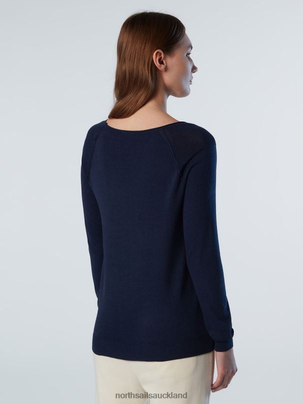 ALOE BOAT-NECK TOP Navy blue Clothing Women X20HV576 North Sails