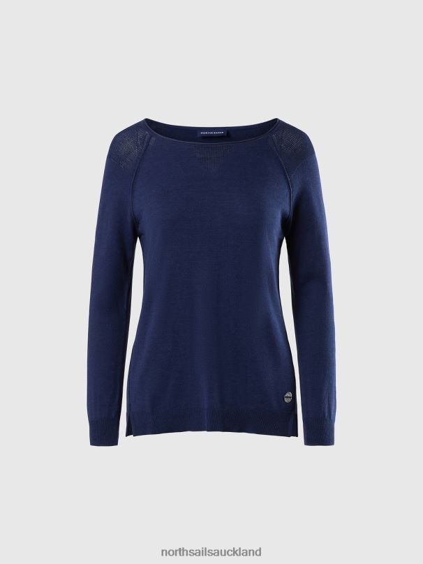 ALOE BOAT-NECK TOP Navy blue Clothing Women X20HV576 North Sails