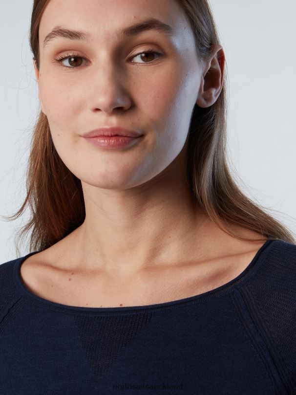 ALOE BOAT-NECK TOP Navy blue Clothing Women X20HV576 North Sails