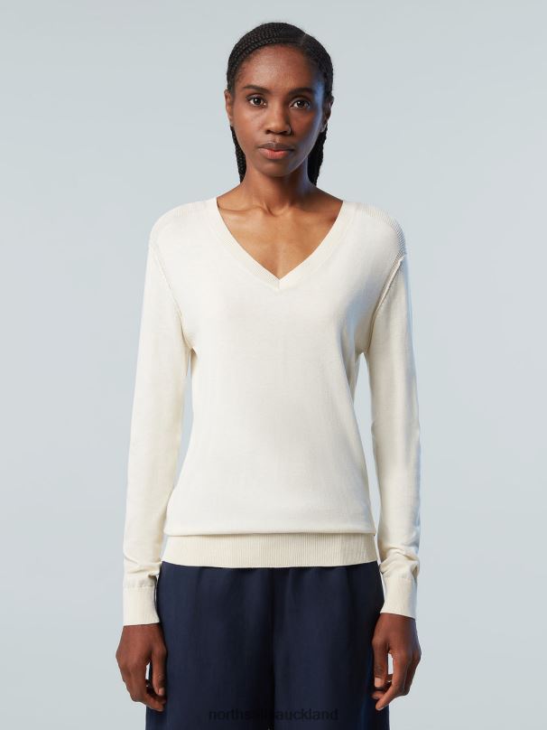 ALOE V-NECK TOP Alomond cream Clothing Women X20HV565 North Sails