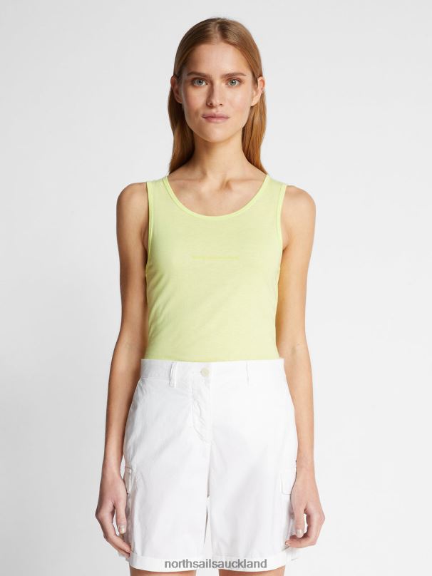 COTTON AND BAMBOO TANK TOP Light sulphur Clothing Women X20HV1481 North Sails