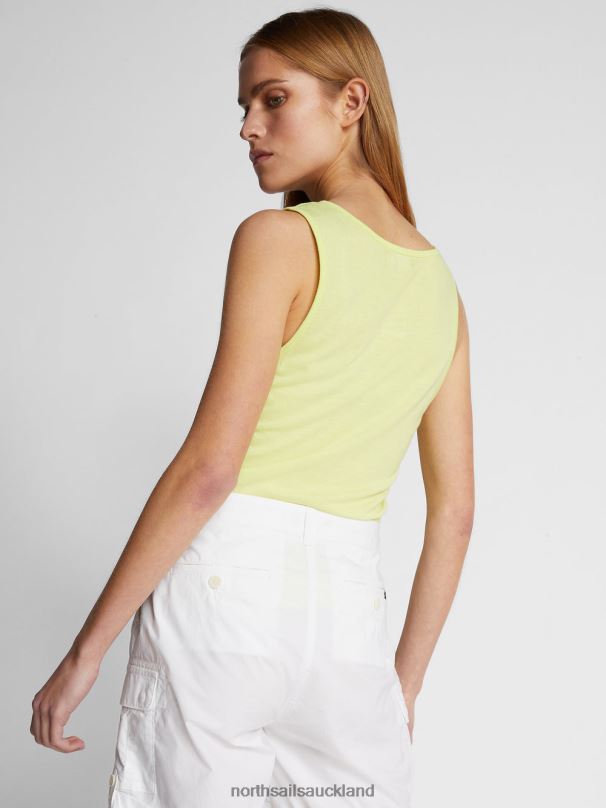 COTTON AND BAMBOO TANK TOP Light sulphur Clothing Women X20HV1481 North Sails