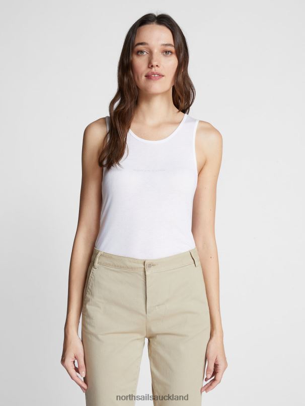 COTTON AND BAMBOO TANK TOP White Clothing Women X20HV1480 North Sails