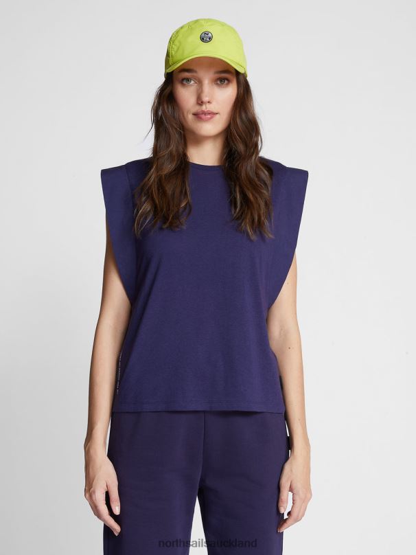 COTTON AND BAMBOO TOP Midnight blue Clothing Women X20HV1486 North Sails