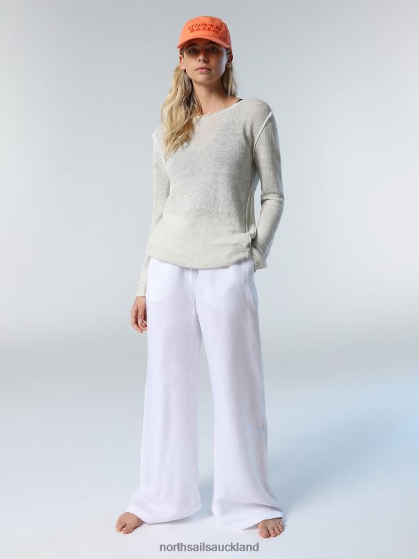 LINEN BOAT-NECK TOP Alomond cream Clothing Women X20HV568 North Sails