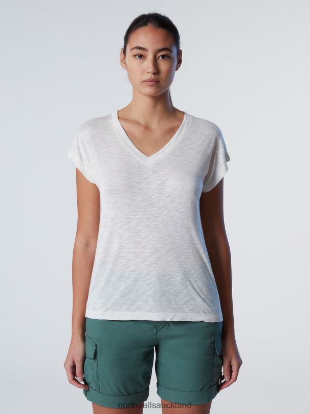 V-NECK TOP Alomond cream Clothing Women X20HV571 North Sails