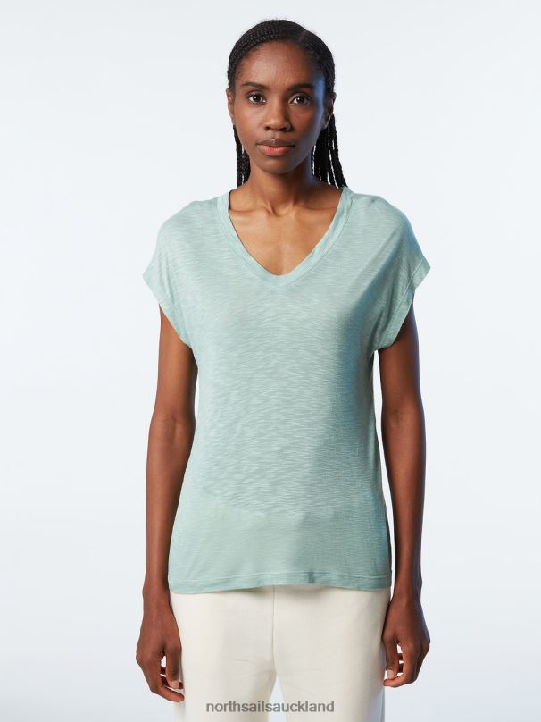 V-NECK TOP Granite green Clothing Women X20HV573 North Sails