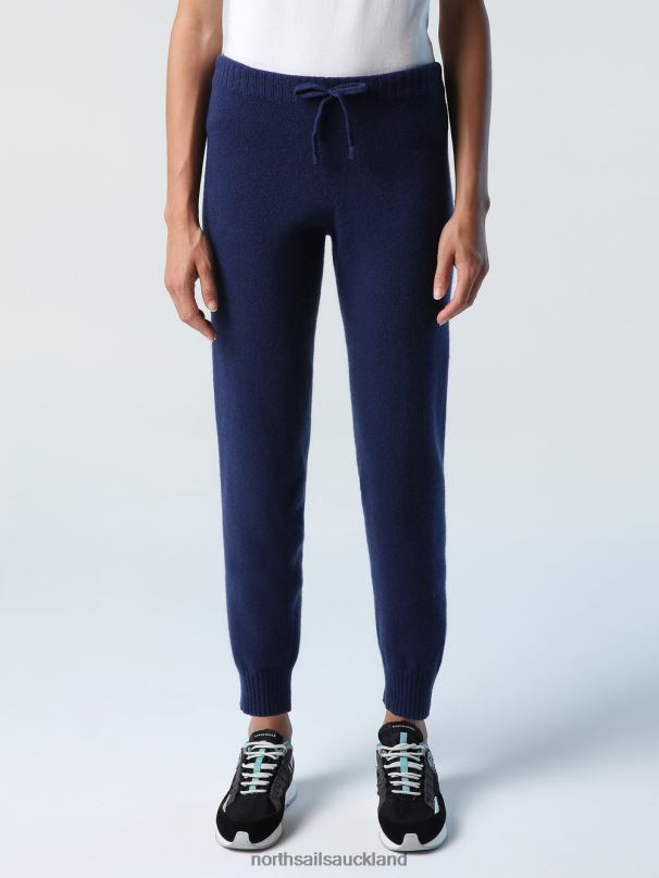 CASHMERE BLEND TROUSERS Navy blue Clothing Women X20HV1432 North Sails