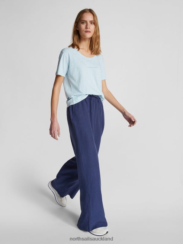 ORGANIC LINEN TROUSERS Midnight blue Clothing Women X20HV1500 North Sails
